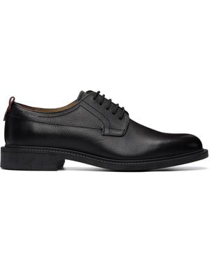 HUGO Grained Leather Derbys - Black
