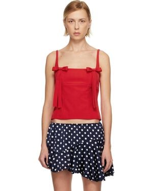 Sandy Liang Amelie Tank Top - Red