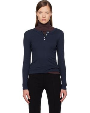 Flore Flore Jess Longsleeve Henley - Blue