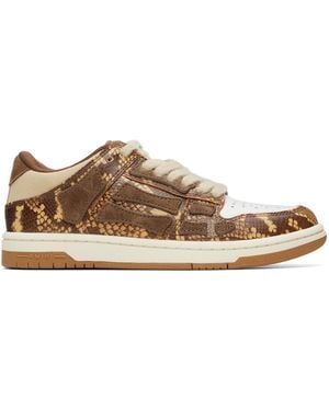 Amiri Printed Python Skel Top Low Sneakers - Brown