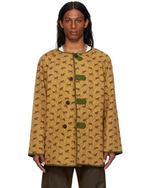 Bode Tan Crittendon Liner Reversible Coat - Multicolor