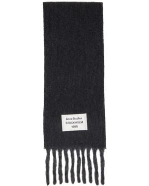 Acne Studios Bicolor Alpaca Scarf - Black