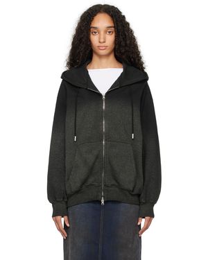 Eckhaus Latta ブラック ジップフーディ