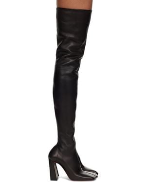 AMINA MUADDI Marine Stretch Thigh High Boots - Black