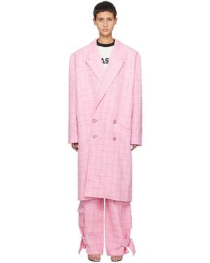 Gcds Pink Double-breasted Coat