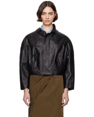 Bally Coated Leather Jacket - Black