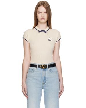 Valentino Off- Cotton Top - Black