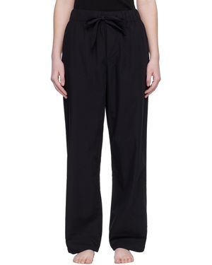 Tekla Poplin Pyjama Trousers - Black