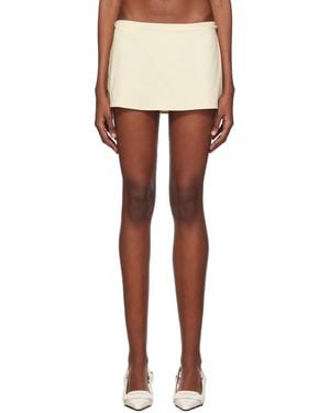 GUIZIO Off- Micro Miniskirt - Natural