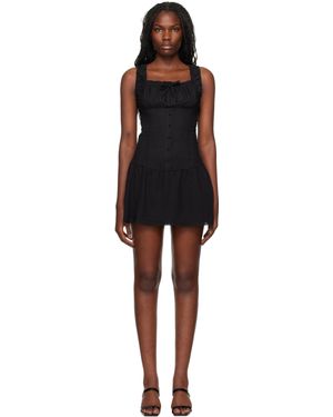 Frankie's Bikinis Christa Ruffle Minidress - Black