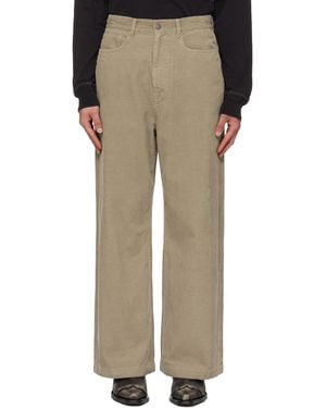 Tonywack Washed Corduroy Wide-Leg Trousers - Natural