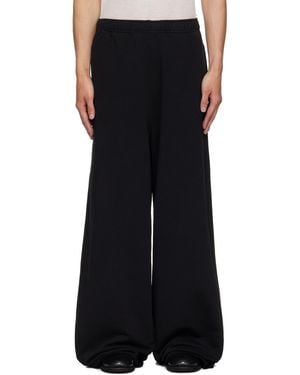 MM6 by Maison Margiela Cotton Wide-Leg Joggers - Black