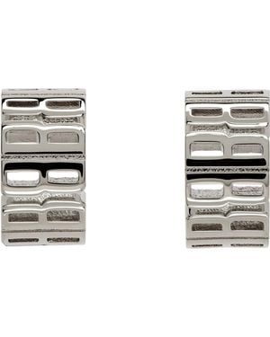 Balenciaga Nano Hoop Earrings - Metallic