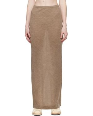 ÉTERNE Taupe Emma Maxi Skirt - Natural
