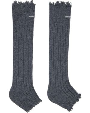 ShuShu/Tong Embroidered Logo Sandal Socks - Blue