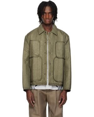 Craig Green Khaki Quilted Worker Jacket - Green