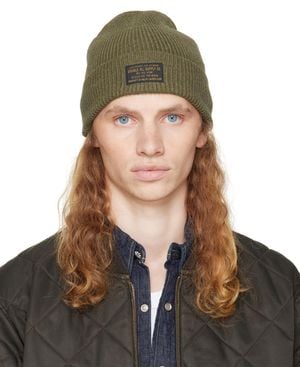 RRL カーキ コットン ワッチキャップ - マルチカラー