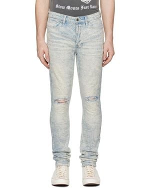 Ksubi Embroidered Faded Distressed Denim Jeans - White