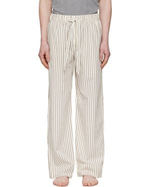 Tekla Off- Poplin Pyjama Trousers - White