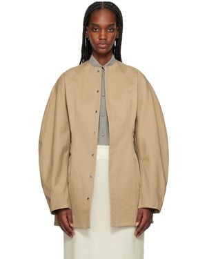 AURALEE Tan Washed Finx Chino Half Coat - Natural