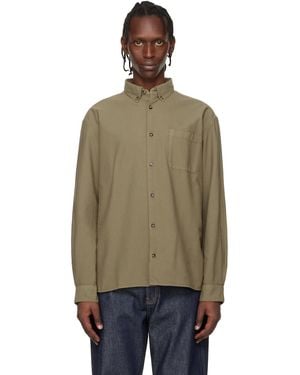 A.P.C. Khaki Mateo Logo Shirt - Multicolour