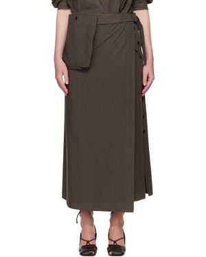Lemaire Buttoned Maxi Skirt - Black