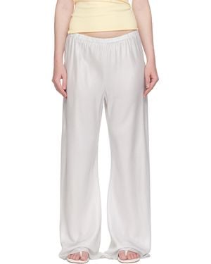 SILK LAUNDRY Bias Cut Lounge Trousers - White