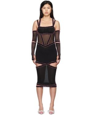Nφdress Ssense Exclusive & Nylon Midi Dress - Black