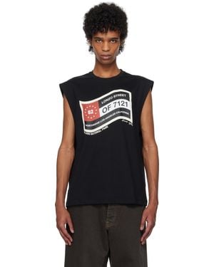 Kijun Flag Sleeveless Tank Top - Black