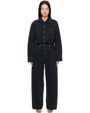 Agolde Combinaison Tane Noire En Denim