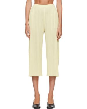 Pleats Please Issey Miyake Monthly Colours July Trousers - Yellow