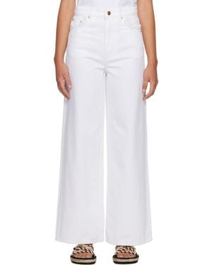Ganni Lari Straight Jeans - White