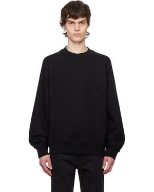 WOOYOUNGMI ブラック 3D Coral Back ロゴ スウェットシャツ