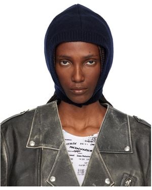 Maison Margiela Wool Knit Hood - Black
