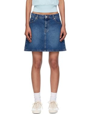 A.P.C. Moss Denim Miniskirt - Blue