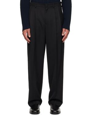 LE17SEPTEMBRE Two Tuck Wool Trousers - Black