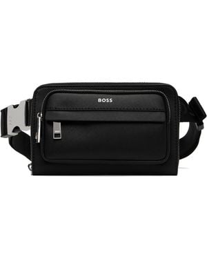 BOSS Structured Crossbody Pouch - Black