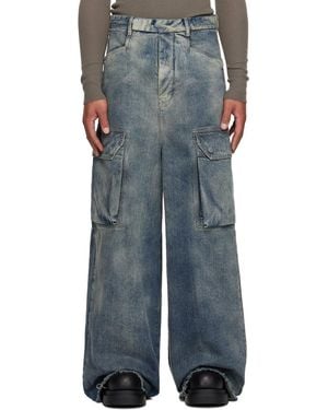 Rick Owens Concordians Mastadon Firbanks Denim Cargo Trousers - Black