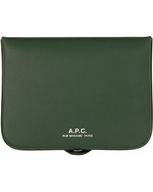 A.P.C. Josh Coin Wallet - Green
