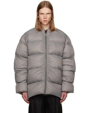 Rick Owens Taupe Tower Classic Flight Down Jacket - Grey