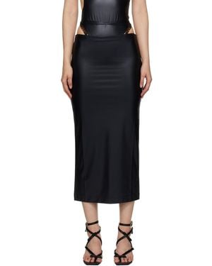Versace Jeans Couture Black Hardware Maxi Skirt