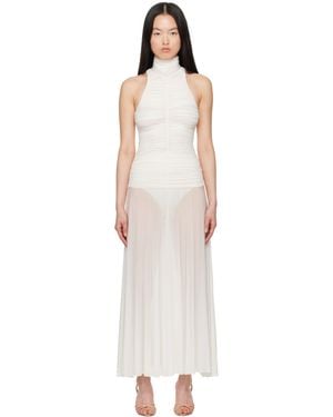 Magda Butrym Ruched High Neck Maxi Dress - Black