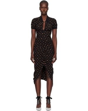 Vivienne Westwood Printed Piquet Pulling Midi Dress - Black