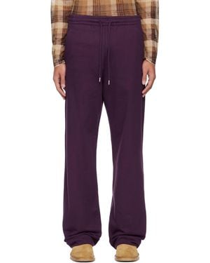 Dries Van Noten Drawstring Joggers - Purple