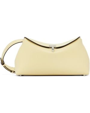 TOTEME T-Lock Leather Clutch - Natural