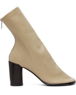 Lemaire 80Mm Glove Ankle Boots - Metallic