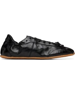 Abra Ballerina Leather Sneakers - Black