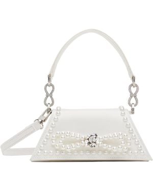 Mach & Mach Petit Sac Samantha Blanc À Boucle Étagée