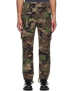 RRL Khaki Regiment Camo Ripstop Cargo Trousers - Multicolour