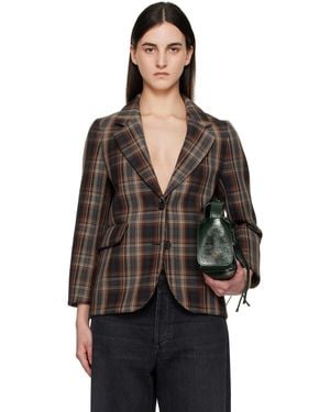 Acne Studios Check Bonded Blazer - Black